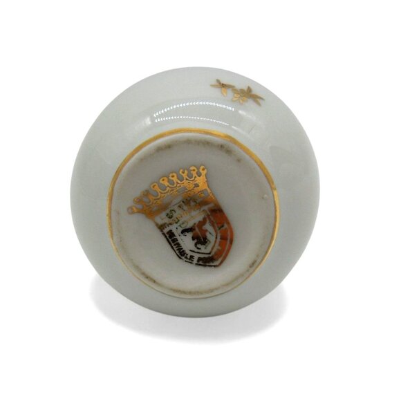 LIMOGES Small Vase Gold Trim & Floral Design France Vintage 3.5 x 2" - Picture 9 of 9